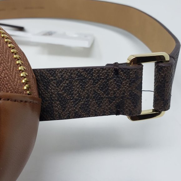 Michael Kors Women's  Brown Leather Double-Pouch Belt Bag (556274C) Size S/M. NW - Picture 6 of 7